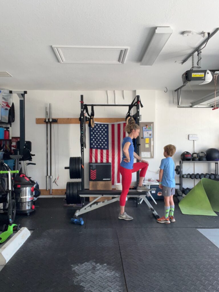 garage gym family time