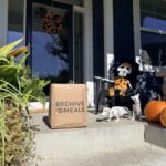 food delivery box on patio