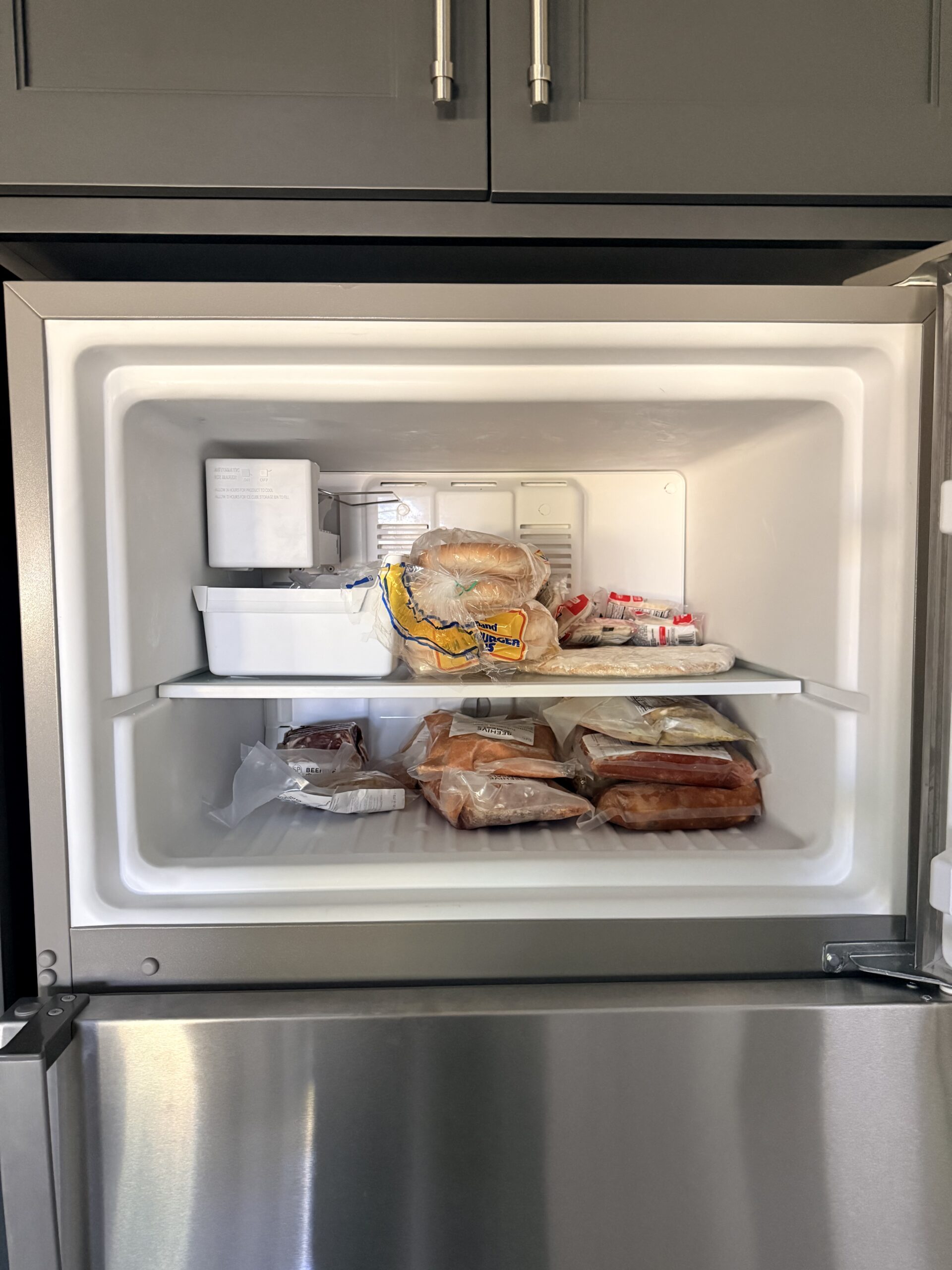 freezer with meals