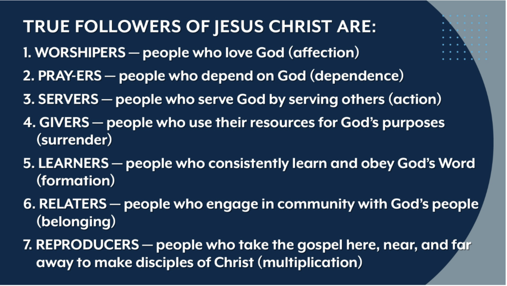 Seven marks of a disciple summary from Grace Church Minnesota sermon notes